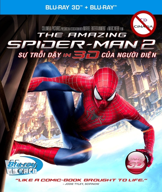 D217. The Amazing Spider Man 2 - SỰ TRỖI DẬY CỦA NGƯỜI ĐIỆN 3D 25G (DTS-HD MA 5.1) nocinavia